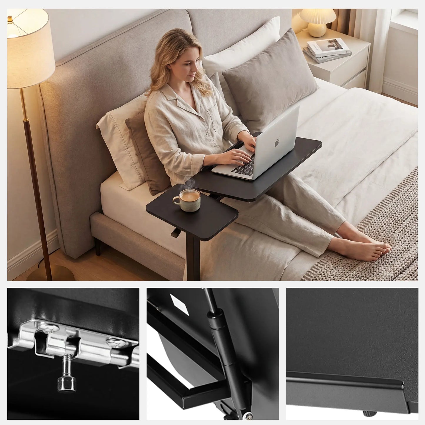 Premium Gas-Lift Adjustable Mobile Desk