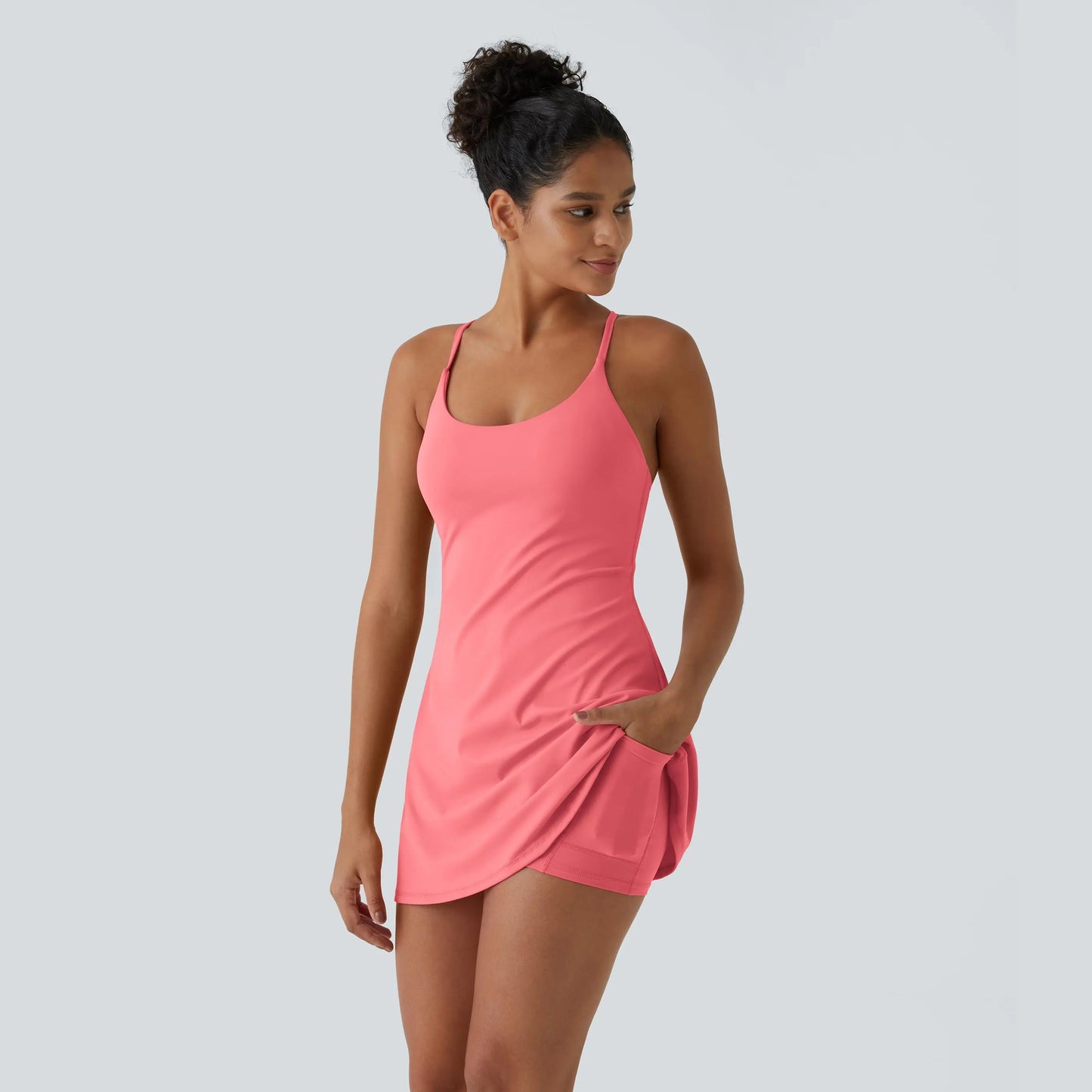 Halara Softlyzero Plush Backless Active Dress-Easy Peezy, Spring Dresses, Dance Dresses for Women