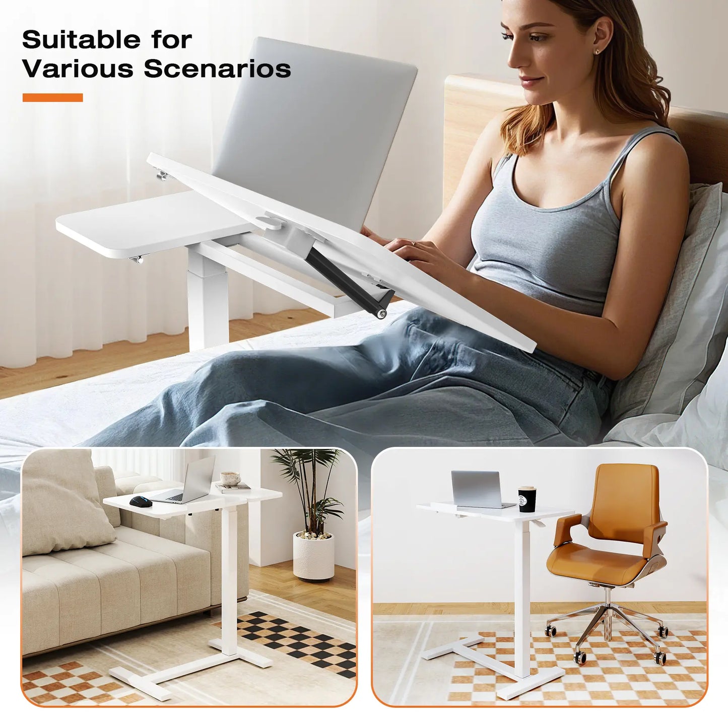 Premium Gas-Lift Adjustable Mobile Desk